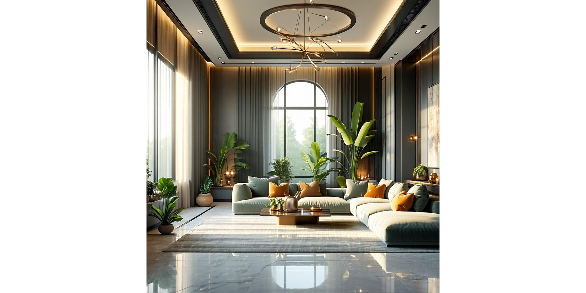 Salon moderne lumineux décoré par DécoVie Interiors